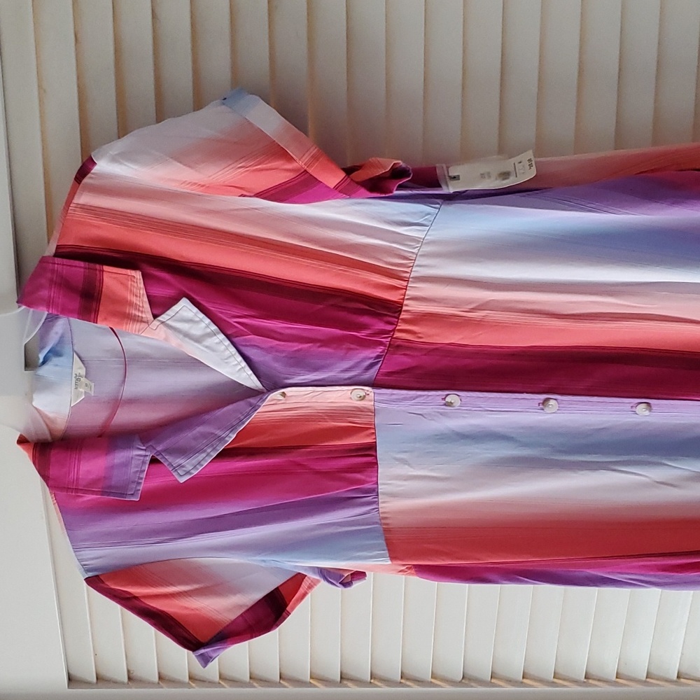 NWT- Terra & Sky Rainbow/Serape Midi-Maxi Dress, size 0X